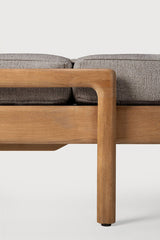 Tumbona de jardín ajustable Jack Ethnicraft, Teca / Mocha, detalle