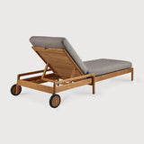 Tumbona de jardín ajustable Jack Ethnicraft, Teca / Mocha, vista lateral