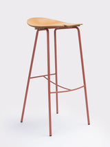Taburete Ant H68 / H79 - Ondarreta — H79, polipropileno Capuccino y estructura Brique · 5