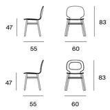 Silla madera Halo Wood 4 patas - Blasco&Vila