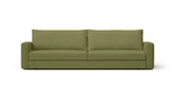 SOFÁ FRONT BASE A SUELO — simulación de color del tapizado Crevin Sublim 30. Color orientativo.