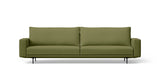 SOFÁ FRONT BASE SUSPENDIDA — simulación de color del tapizado Crevin Sublim 30. Color orientativo.