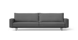 SOFÁ FRONT BASE SUSPENDIDA — simulación de color del tapizado Crevin Sublim 52. Color orientativo.