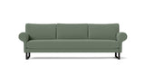 MAGNUS, BASE SUSPENDIDA U — simulación de color del tapizado Crevin Sublim 34. Color orientativo.