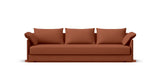 SOFÁ SENSO BASE A SUELO. BRAZO BAJO. ASIENTO CON COJÍN ÚNICO — simulación de color del tapizado Crevin Sublim 26. Color orientativo.