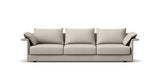 SOFÁ SENSO BASE A SUELO. BRAZO EN L. ASIENTO CON VARIOS COJINES — simulación de color del tapizado Crevin Sublim 05. Color orientativo.