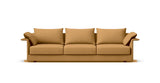 SOFÁ SENSO BASE A SUELO. BRAZO EN L. ASIENTO CON VARIOS COJINES — simulación de color del tapizado Crevin Sublim 16. Color orientativo.