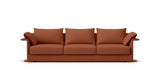 SOFÁ SENSO BASE A SUELO. BRAZO EN L. ASIENTO CON VARIOS COJINES — simulación de color del tapizado Crevin Sublim 26. Color orientativo.