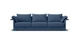 SOFÁ SENSO BASE A SUELO. BRAZO EN L. ASIENTO CON VARIOS COJINES — simulación de color del tapizado Crevin Sublim 43. Color orientativo.