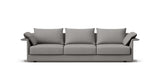 SOFÁ SENSO BASE A SUELO. BRAZO EN L. ASIENTO CON VARIOS COJINES — simulación de color del tapizado Crevin Sublim 54. Color orientativo.