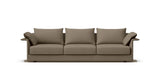 SOFÁ SENSO BASE A SUELO. BRAZO EN L. ASIENTO CON VARIOS COJINES — simulación de color del tapizado Crevin Sublim 75. Color orientativo.