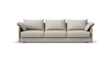 SOFÁ SENSO BASE A SUELO. BRAZO BAJO. ASIENTO CON VARIOS COJINES — simulación de color del tapizado Crevin Sublim 05. Color orientativo.