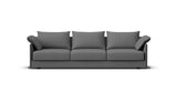 SOFÁ SENSO BASE A SUELO. BRAZO BAJO. ASIENTO CON VARIOS COJINES — simulación de color del tapizado Crevin Sublim 52. Color orientativo.