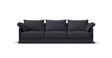 SOFÁ SENSO BASE A SUELO. BRAZO BAJO. ASIENTO CON VARIOS COJINES — simulación de color del tapizado Crevin Sublim 53. Color orientativo.