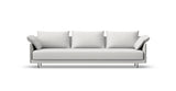 SOFÁ SENSO BASE SUSPENDIDA. BRAZO BAJO. ASIENTO CON COJÍN ÚNICO — simulación de color del tapizado Crevin Sublim 01. Color orientativo.