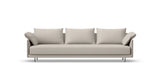 SOFÁ SENSO BASE SUSPENDIDA. BRAZO BAJO. ASIENTO CON COJÍN ÚNICO — simulación de color del tapizado Crevin Sublim 05. Color orientativo.