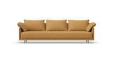 SOFÁ SENSO BASE SUSPENDIDA. BRAZO BAJO. ASIENTO CON COJÍN ÚNICO — simulación de color del tapizado Crevin Sublim 16. Color orientativo.