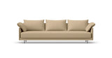 SOFÁ SENSO BASE SUSPENDIDA. BRAZO BAJO. ASIENTO CON COJÍN ÚNICO — simulación de color del tapizado Crevin Sublim 19. Color orientativo.