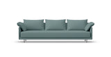 SOFÁ SENSO BASE SUSPENDIDA. BRAZO BAJO. ASIENTO CON COJÍN ÚNICO — simulación de color del tapizado Crevin Sublim 40. Color orientativo.