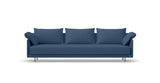 SOFÁ SENSO BASE SUSPENDIDA. BRAZO BAJO. ASIENTO CON COJÍN ÚNICO — simulación de color del tapizado Crevin Sublim 43. Color orientativo.