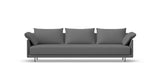 SOFÁ SENSO BASE SUSPENDIDA. BRAZO BAJO. ASIENTO CON COJÍN ÚNICO — simulación de color del tapizado Crevin Sublim 52. Color orientativo.