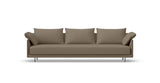 SOFÁ SENSO BASE SUSPENDIDA. BRAZO BAJO. ASIENTO CON COJÍN ÚNICO — simulación de color del tapizado Crevin Sublim 75. Color orientativo.