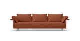 SOFÁ SENSO BASE SUSPENDIDA. BRAZO EN L. ASIENTO CON COJÍN ÚNICO — simulación de color del tapizado Crevin Sublim 26. Color orientativo.