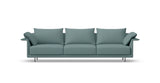 SOFÁ SENSO BASE SUSPENDIDA. BRAZO EN L. ASIENTO CON VARIOS COJINES — simulación de color del tapizado Crevin Sublim 40. Color orientativo.