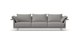 SOFÁ SENSO BASE SUSPENDIDA. BRAZO EN L. ASIENTO CON VARIOS COJINES — simulación de color del tapizado Crevin Sublim 54. Color orientativo.