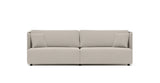SOFÁ SERENE 108, BRAZO ALTO, BASE A SUELO — simulación de color del tapizado Crevin Sublim 05. Color orientativo.