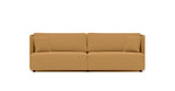 SOFÁ SERENE 108, BRAZO ALTO, BASE A SUELO — simulación de color del tapizado Crevin Sublim 16. Color orientativo.