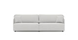 SOFÁ SERENE 108, BRAZO BAJO, BASE A SUELO — simulación de color del tapizado Crevin Sublim 01. Color orientativo.