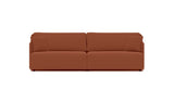 SOFÁ SERENE 108, BRAZO BAJO, BASE A SUELO — simulación de color del tapizado Crevin Sublim 26. Color orientativo.