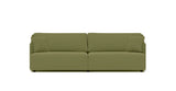 SOFÁ SERENE 108, BRAZO BAJO, BASE A SUELO — simulación de color del tapizado Crevin Sublim 30. Color orientativo.