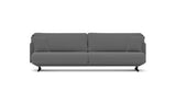 SOFÁ SERENE 108, BRAZO BAJO, BASE SUSPENDIDA — simulación de color del tapizado Crevin Sublim 52. Color orientativo.