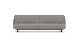 SOFÁ SERENE 108, BRAZO BAJO, BASE SUSPENDIDA — simulación de color del tapizado Crevin Sublim 54. Color orientativo.