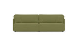 SOFÁ SERENE 98, BRAZO BAJO, BASE A SUELO — simulación de color del tapizado Crevin Sublim 30. Color orientativo.
