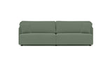 SOFÁ SERENE 98, BRAZO BAJO, BASE A SUELO — simulación de color del tapizado Crevin Sublim 34. Color orientativo.
