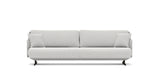 SOFÁ SERENE 98, BRAZO BAJO, BASE SUSPENDIDA — simulación de color del tapizado Crevin Sublim 01. Color orientativo.