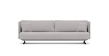 SOFÁ SERENE 98, BRAZO ALTO, BASE SUSPENDIDA — simulación de color del tapizado Crevin Sublim 07. Color orientativo.
