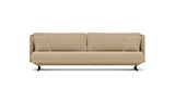 SOFÁ SERENE 98, BRAZO ALTO, BASE SUSPENDIDA — simulación de color del tapizado Crevin Sublim 19. Color orientativo.