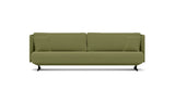 SOFÁ SERENE 98, BRAZO ALTO, BASE SUSPENDIDA — simulación de color del tapizado Crevin Sublim 30. Color orientativo.