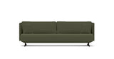 SOFÁ SERENE 98, BRAZO ALTO, BASE SUSPENDIDA — simulación de color del tapizado Crevin Sublim 32. Color orientativo.