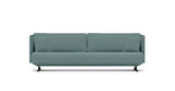 SOFÁ SERENE 98, BRAZO ALTO, BASE SUSPENDIDA — simulación de color del tapizado Crevin Sublim 40. Color orientativo.