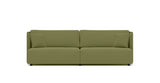 SOFÁ SERENE 98, BRAZO ALTO, BASE A SUELO — simulación de color del tapizado Crevin Sublim 30. Color orientativo.