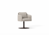 Silla Serene base suspendida plana de Joquer. Simulación orientativa del color Crevin Sublim 05 a partir de fotografía de referencia.