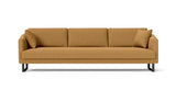 SOFÁ VENICE, BASE SUSPENDIDA U — simulación de color del tapizado Crevin Sublim 16. Color orientativo.