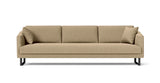 SOFÁ VENICE, BASE SUSPENDIDA U — simulación de color del tapizado Crevin Sublim 19. Color orientativo.