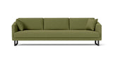 SOFÁ VENICE, BASE SUSPENDIDA U — simulación de color del tapizado Crevin Sublim 30. Color orientativo.