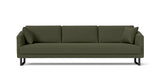SOFÁ VENICE, BASE SUSPENDIDA U — simulación de color del tapizado Crevin Sublim 32. Color orientativo.